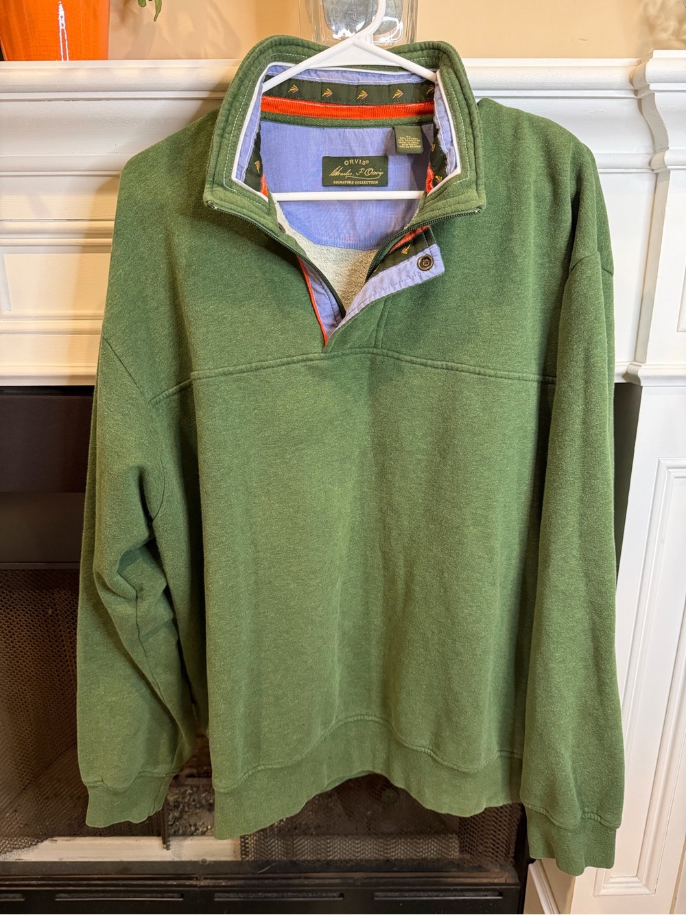 Orvis Signature Green Quarter Zip Pullover XL